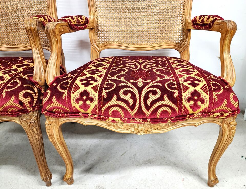 French Louis XV Armchairs Fauteuil Vintage