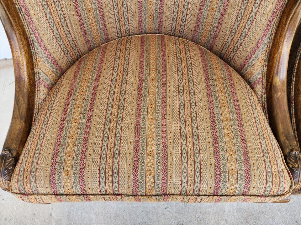 French Provincial Lounge Chairs Oversized by Marge Carson