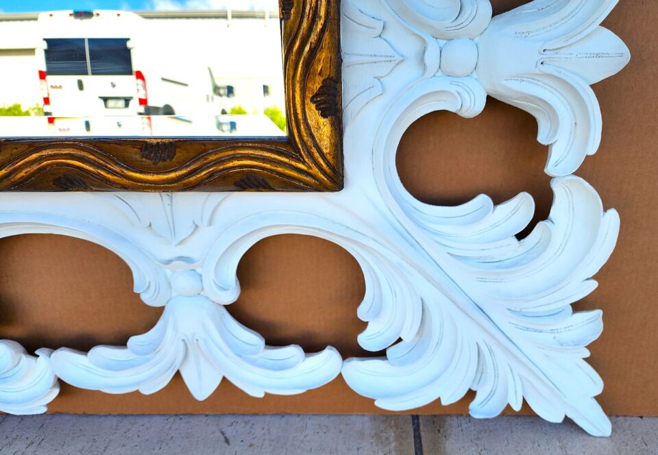 Carved Wood Mirror by Harrison & Gil