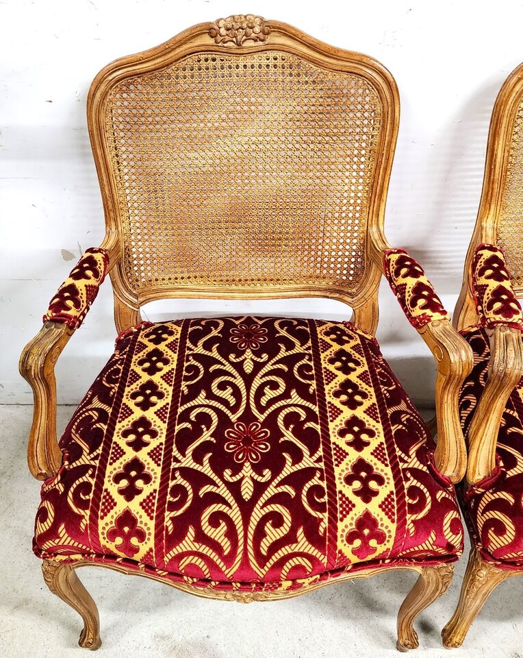 French Louis XV Armchairs Fauteuil Vintage