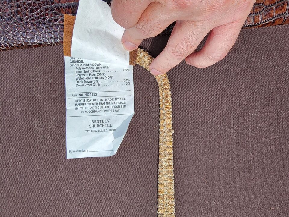 BENTLEY CHURCHILL Leather Sofa Ralph Lauren Style