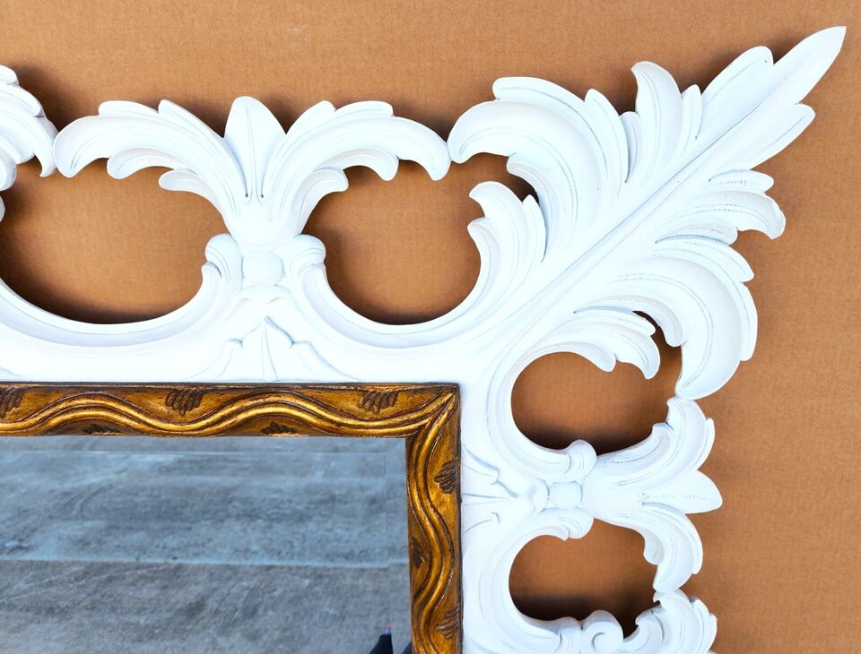 Carved Wood Mirror by Harrison & Gil