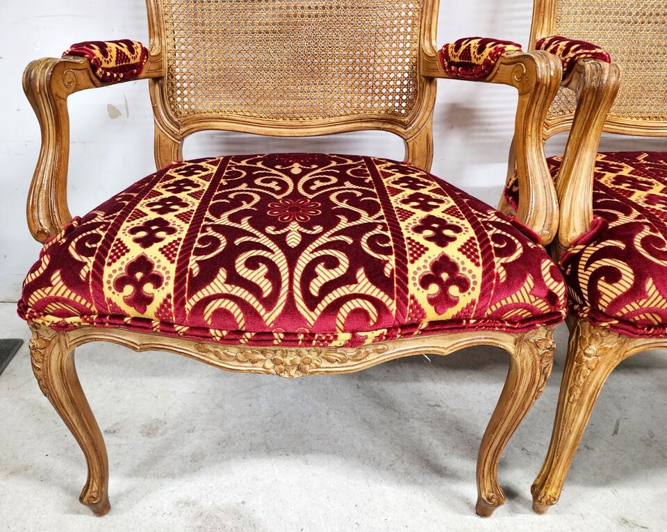 French Louis XV Armchairs Fauteuil Vintage