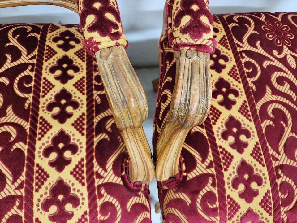 French Louis XV Armchairs Fauteuil Vintage