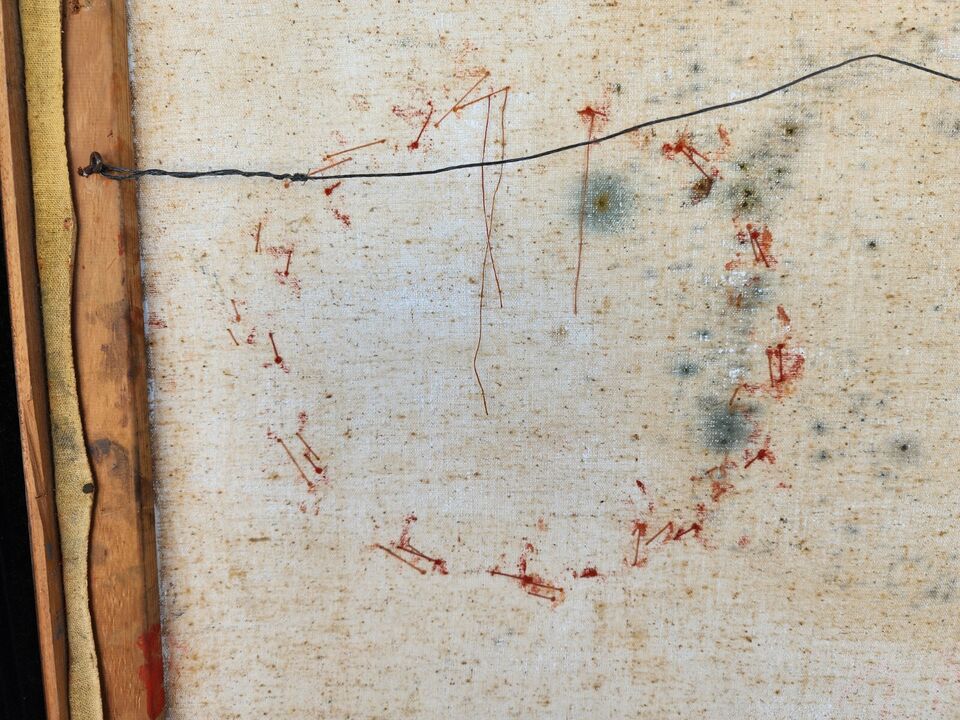 Vintage Signed MCM Abstract Oil Painting