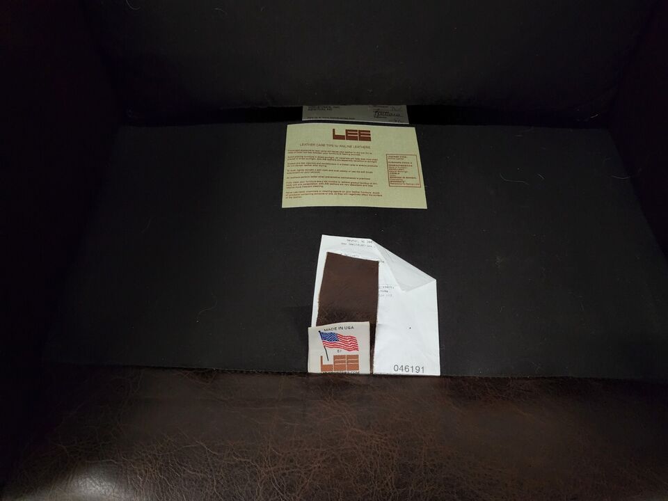 Leather Armchair & Ottoman Wingback Library Reading by LEE INDUSTRIES