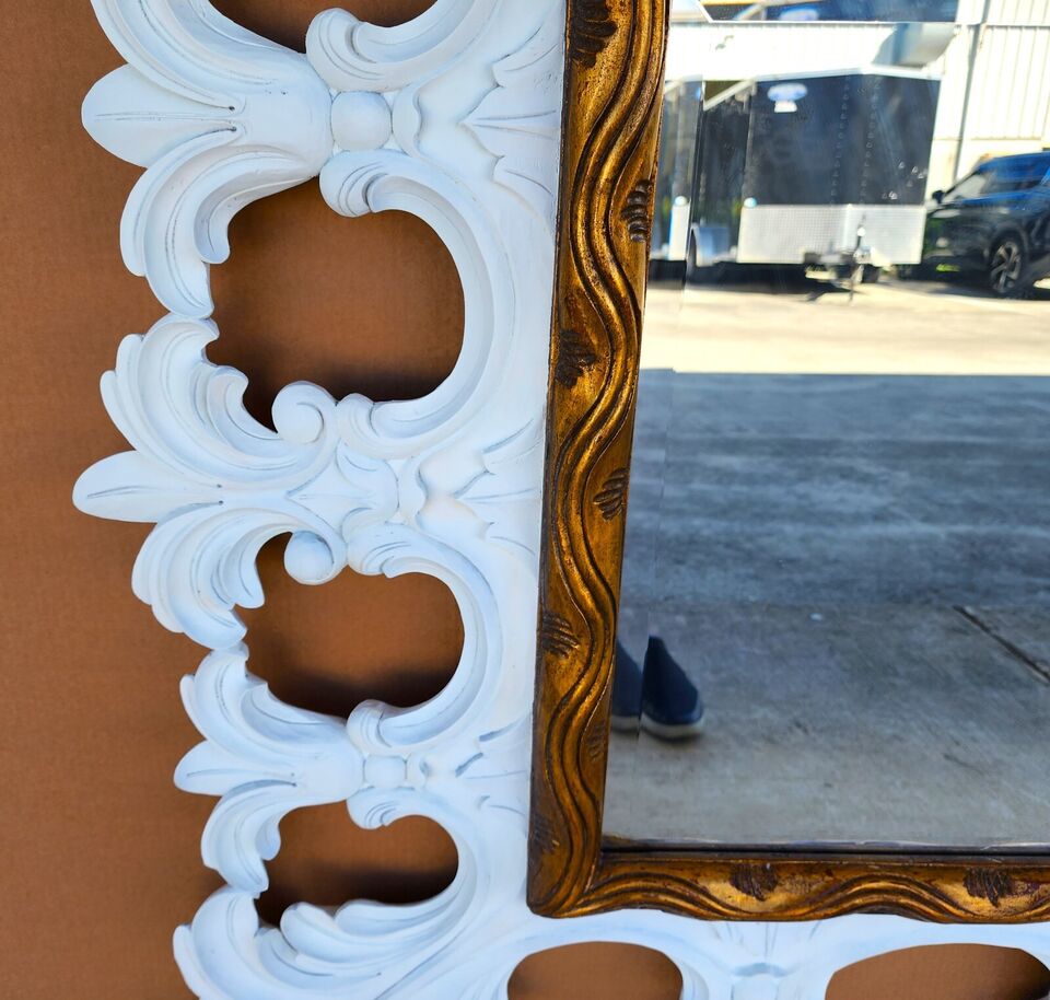 Carved Wood Mirror by Harrison & Gil