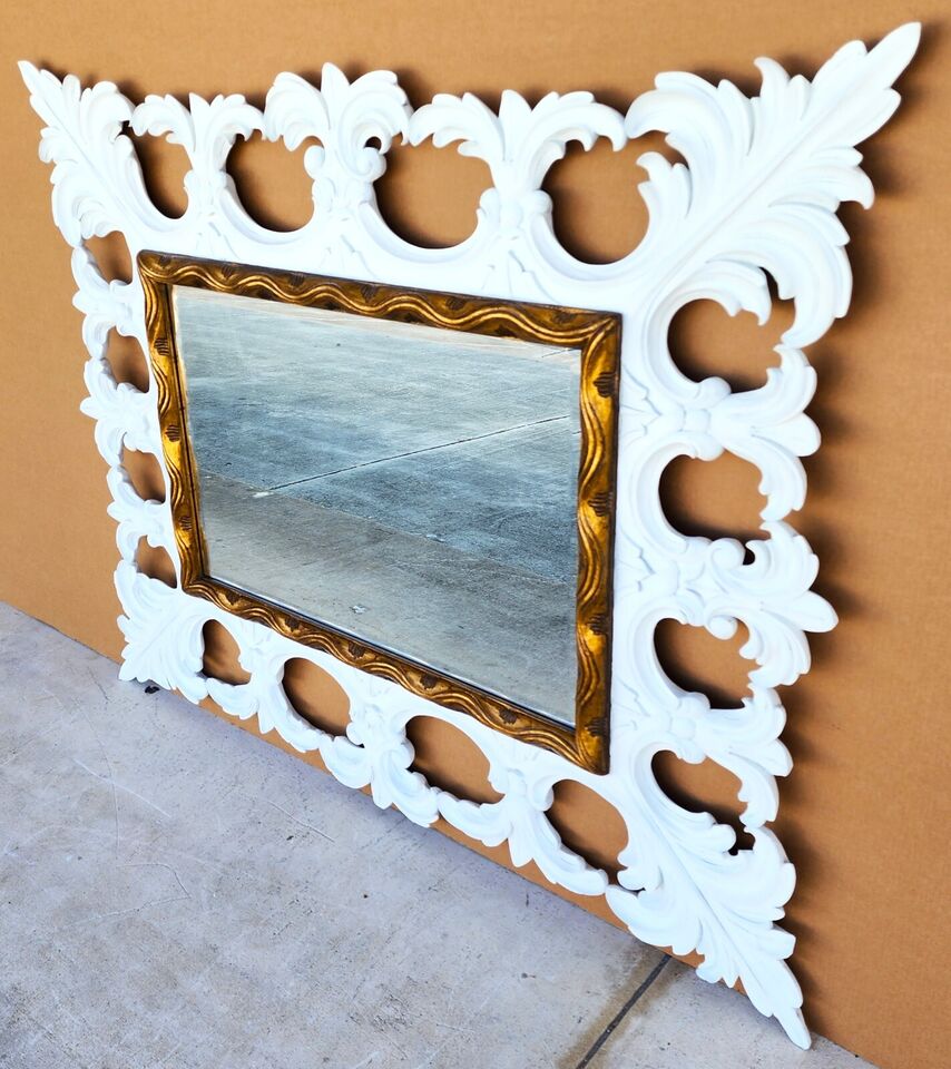 Carved Wood Mirror by Harrison & Gil