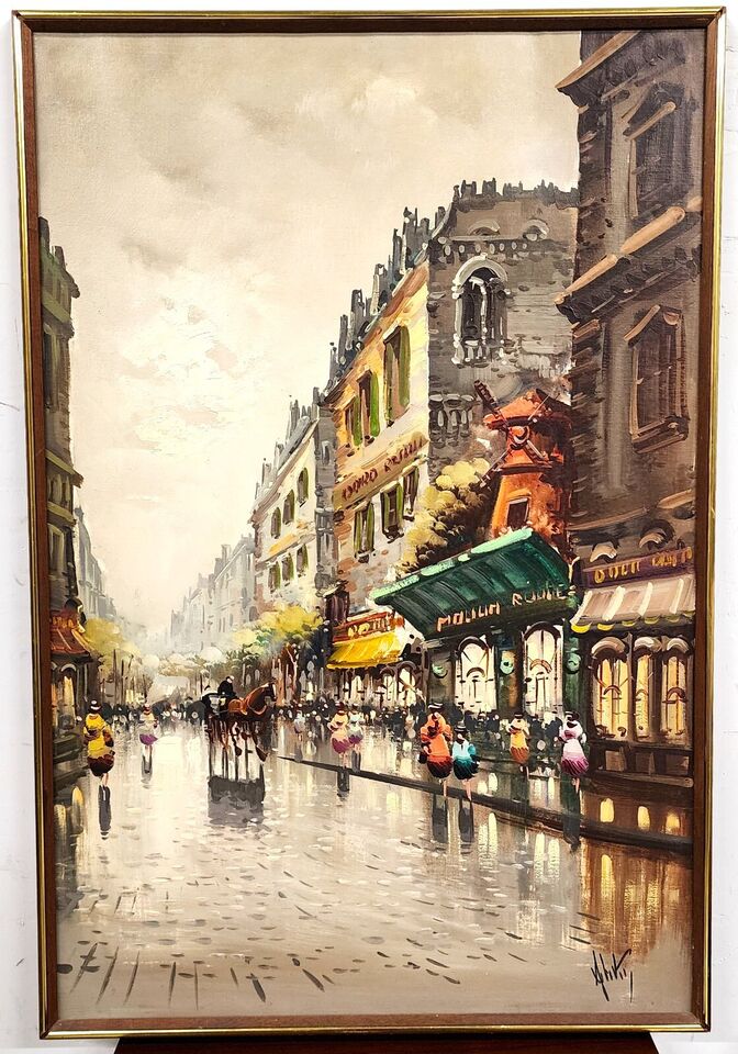 Authentic Antonio DeVity Paris Oil Painting