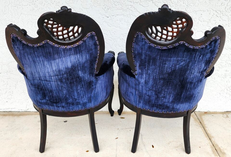 Antique French Parlor Chairs Pair