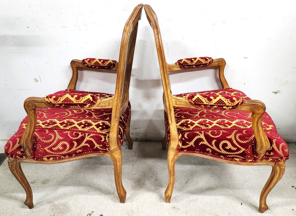 French Louis XV Armchairs Fauteuil Vintage