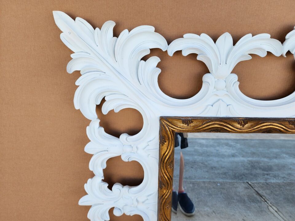 Carved Wood Mirror by Harrison & Gil