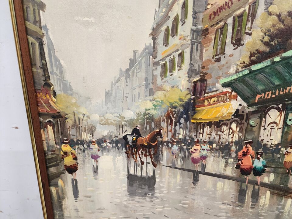 Authentic Antonio DeVity Paris Oil Painting