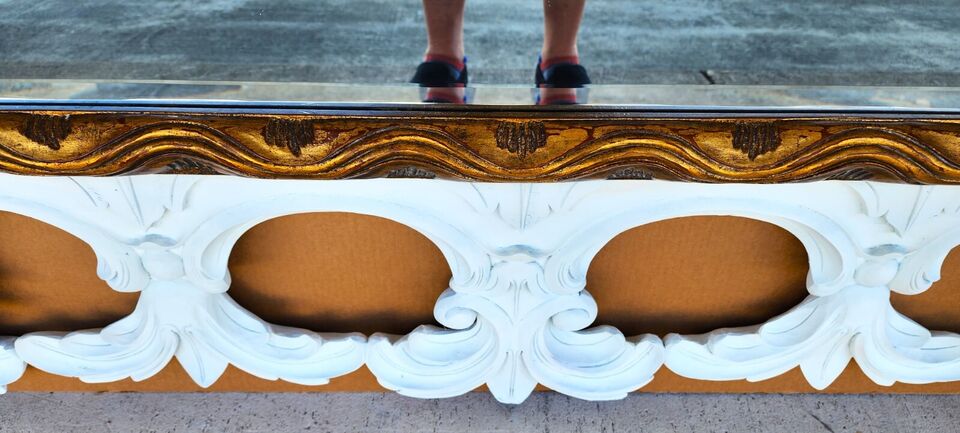Carved Wood Mirror by Harrison & Gil
