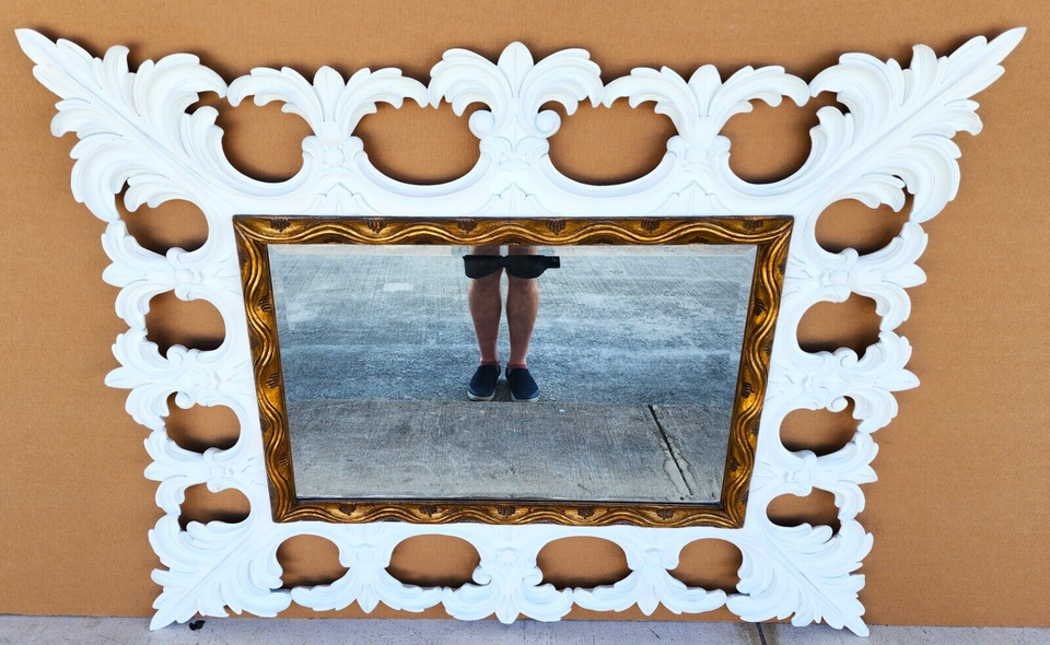 Carved Wood Mirror by Harrison & Gil