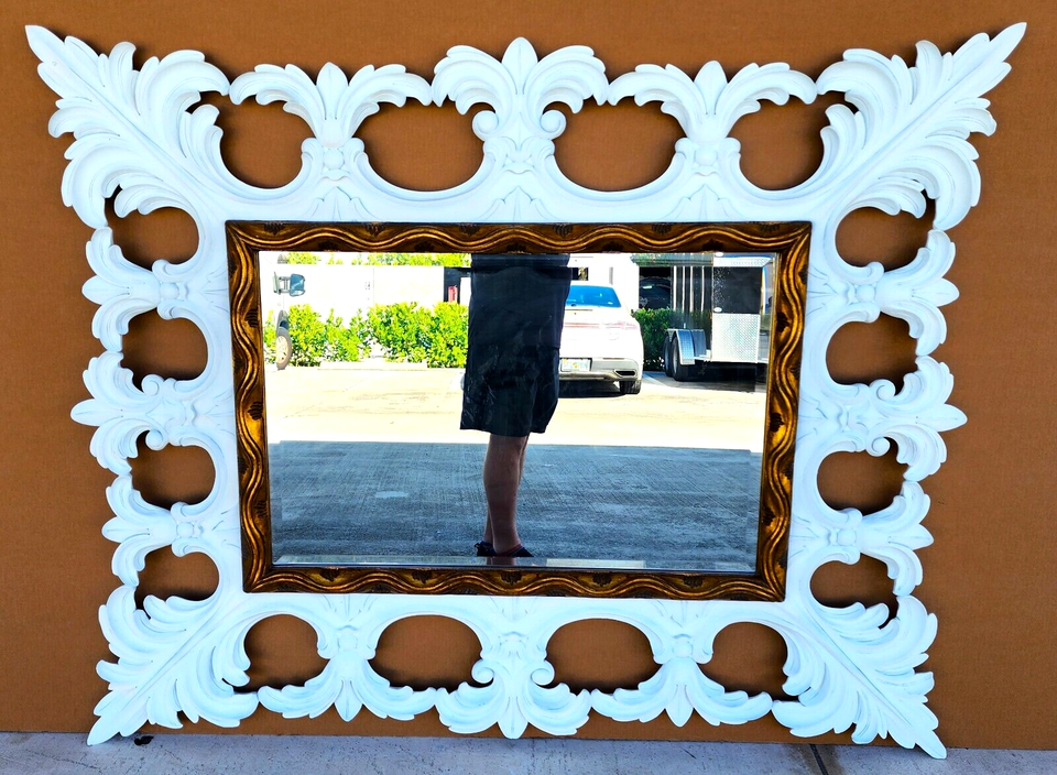 Carved Wood Mirror by Harrison & Gil