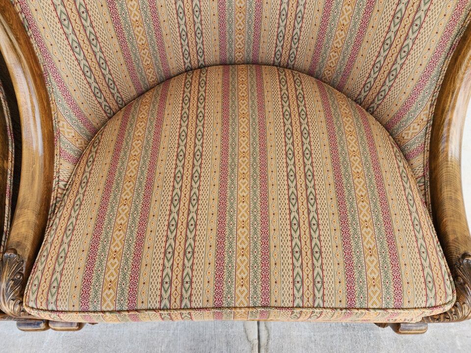 French Provincial Lounge Chairs Oversized by Marge Carson