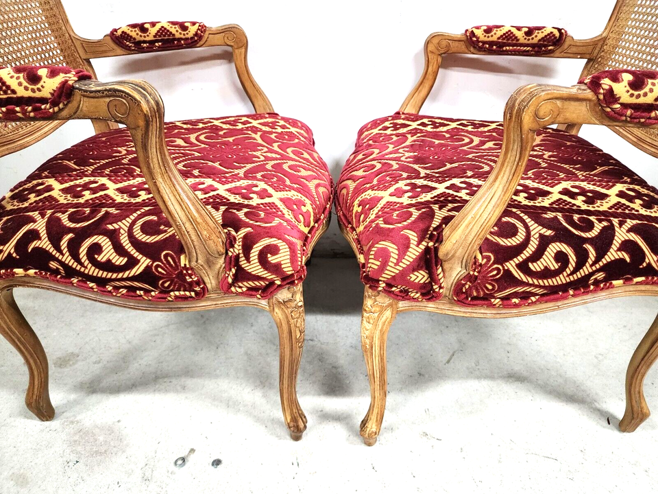 French Louis XV Armchairs Fauteuil Vintage