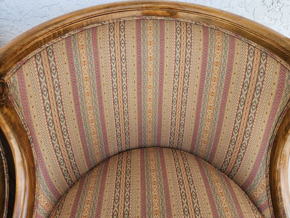 French Provincial Lounge Chairs Oversized by Marge Carson