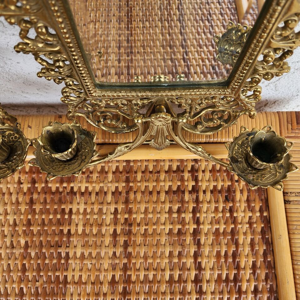 Italian Bacchus Sconces Mirrored Brass by Virginia Metalworks Metalcrafters