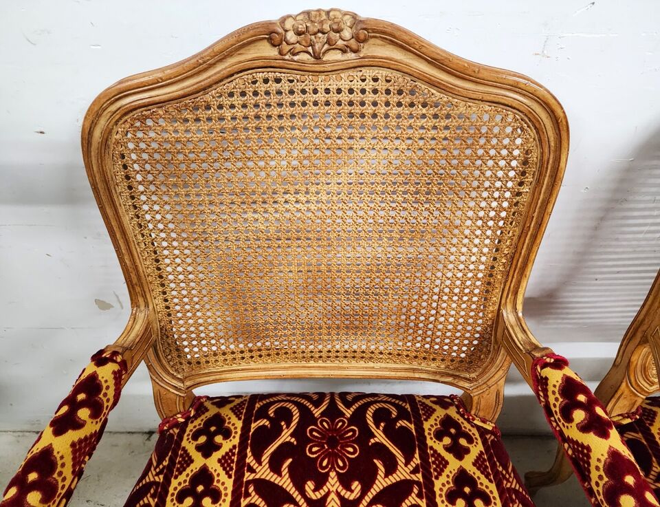 French Louis XV Armchairs Fauteuil Vintage