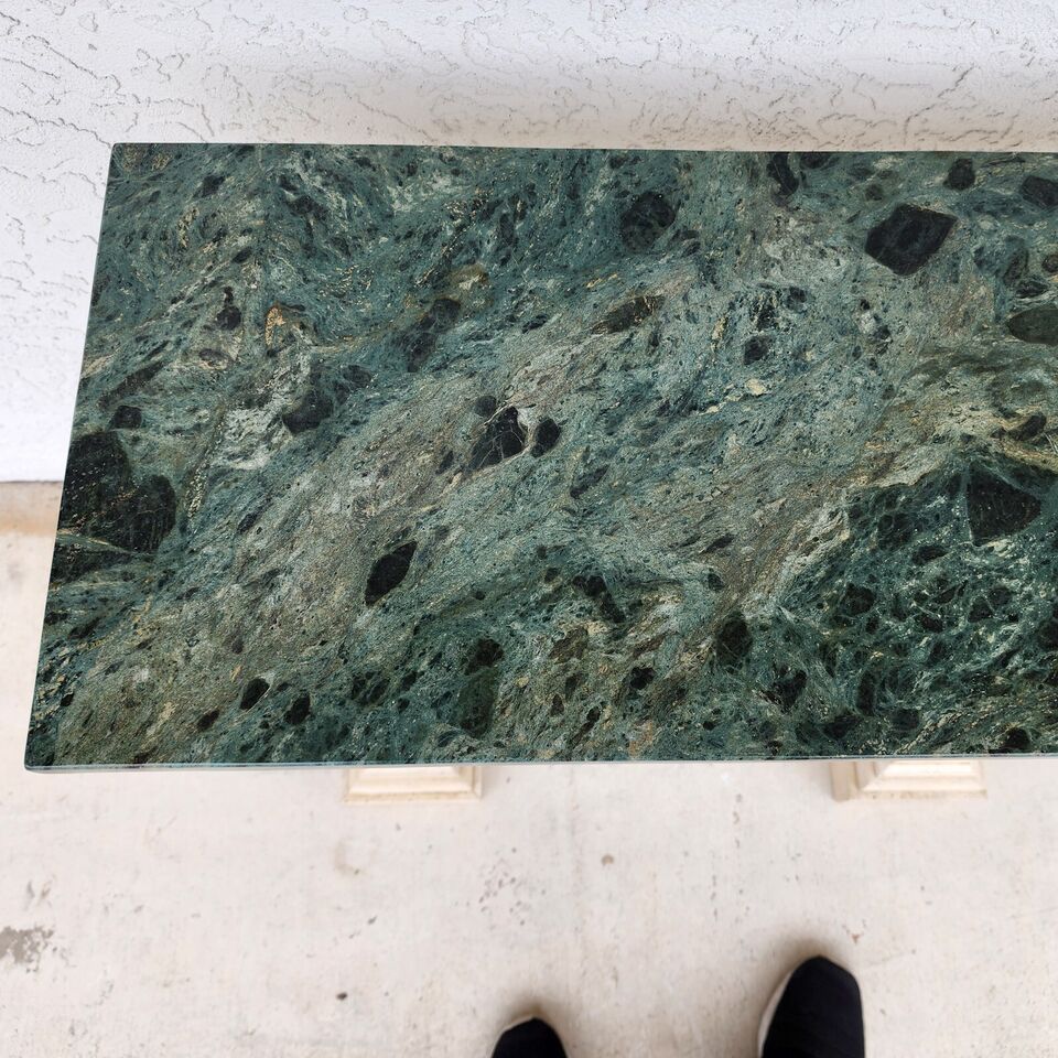 Italian Neoclassical Console Table Lucite Marble 1970s