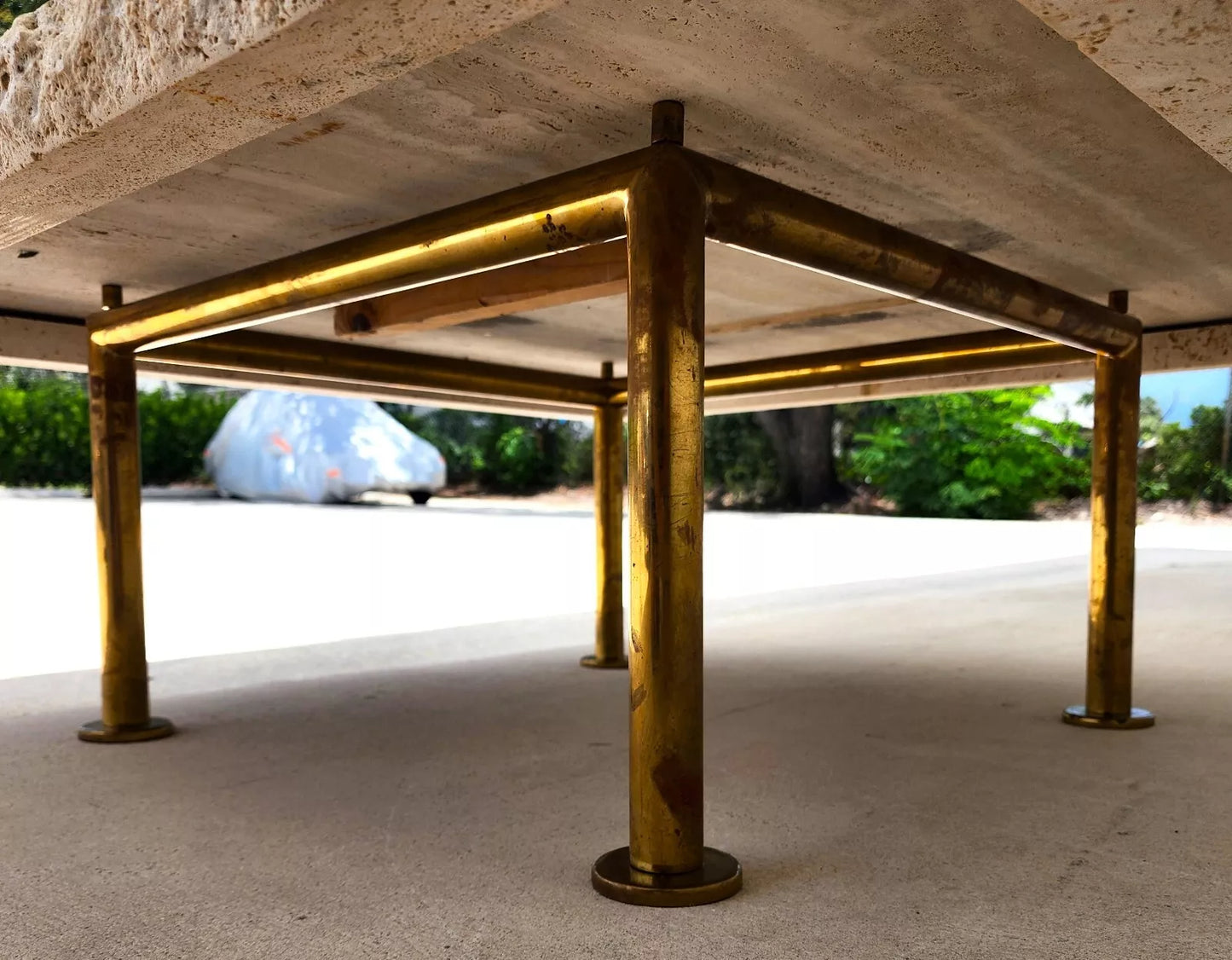 Italian Travertine Coffee Table by STONE INTERNATIONAL