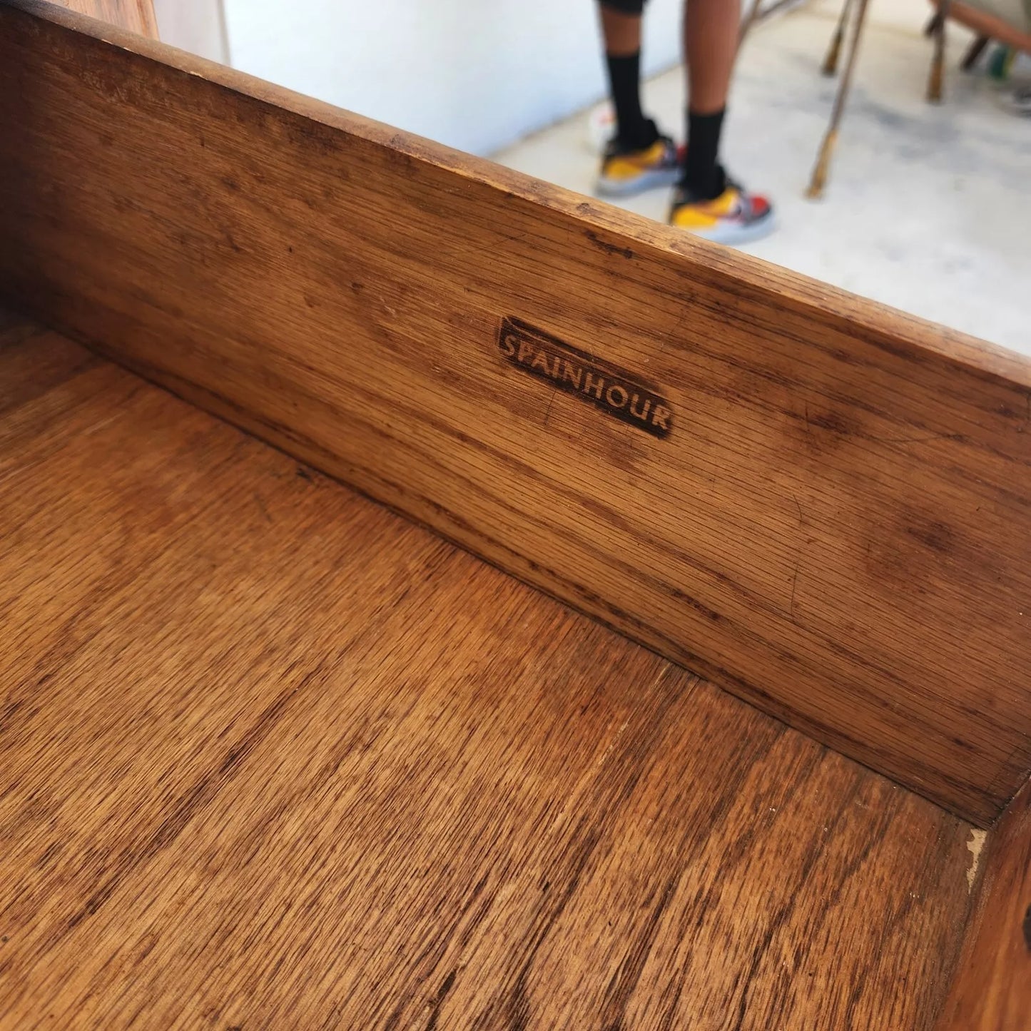 SPAINHOUR Solid Maple Desk Corner Table 1960s