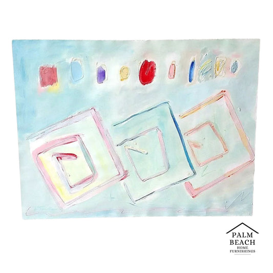 Large Billy Hork Galleries Signed B Terrler Abstract Oil Painting