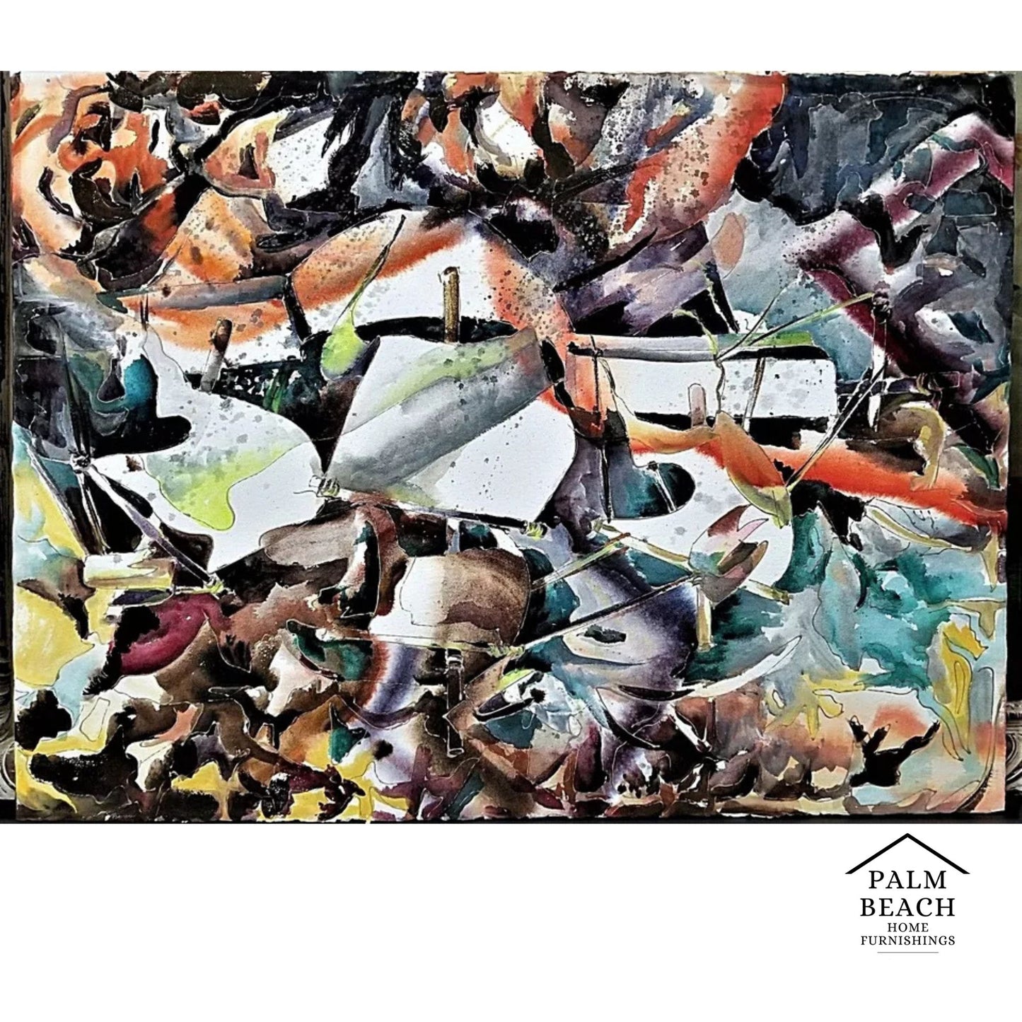 Large Original Abstract Watercolor Painting 30" x 22"