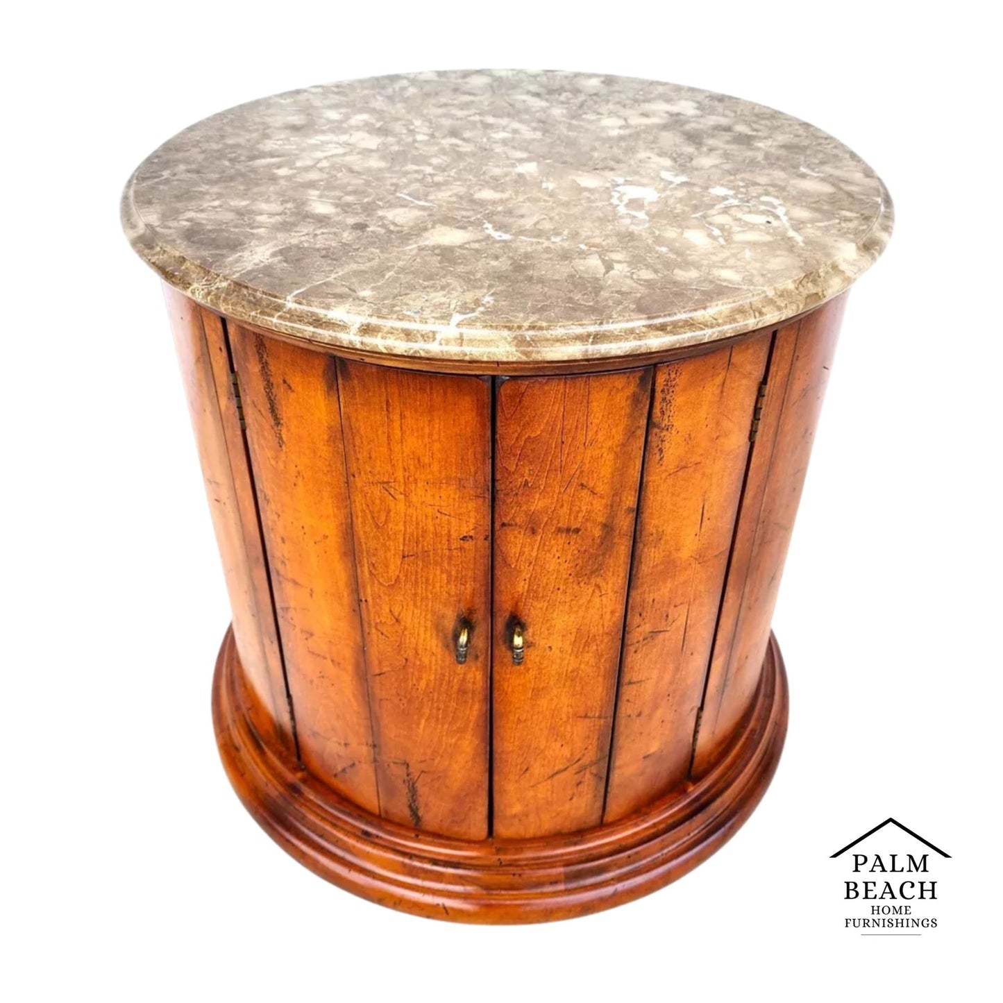 LEXINGTON Italian Marble Drum Side Center Table
