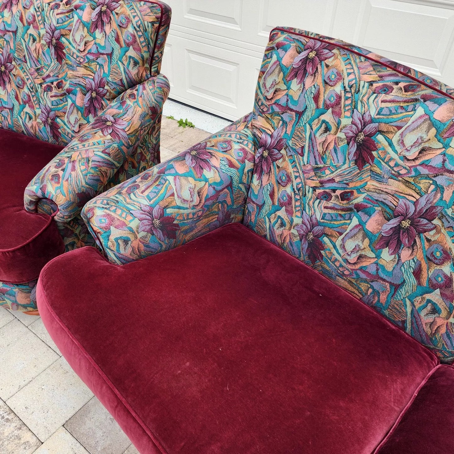 Thayer Coggin Tropical Sofas a Pair