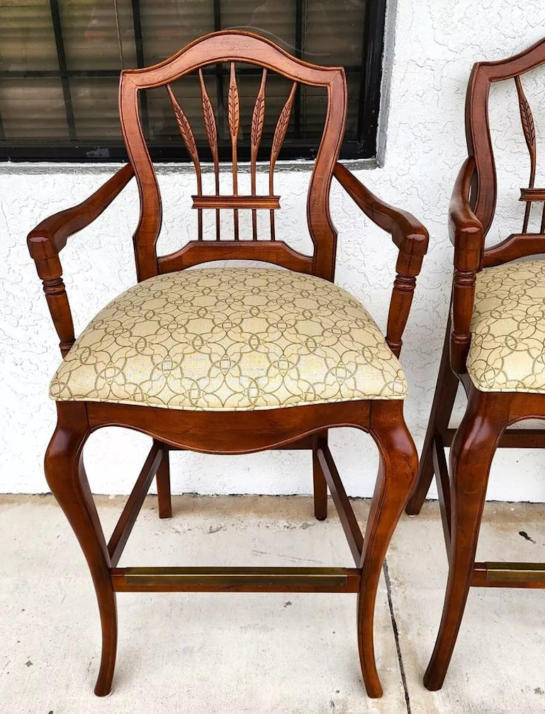 French Country Wheatback Bar Stools