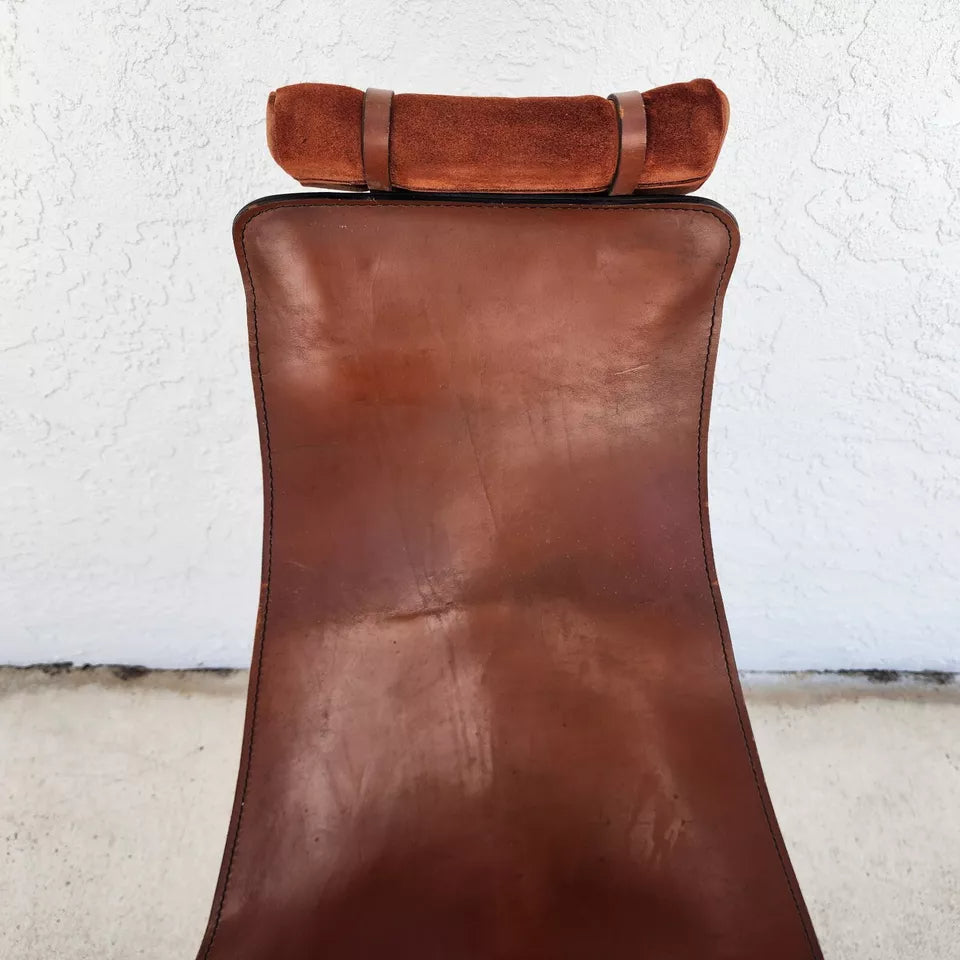 LEATHER SLING K CHAIR BY WILLIAM KATAVOLOS