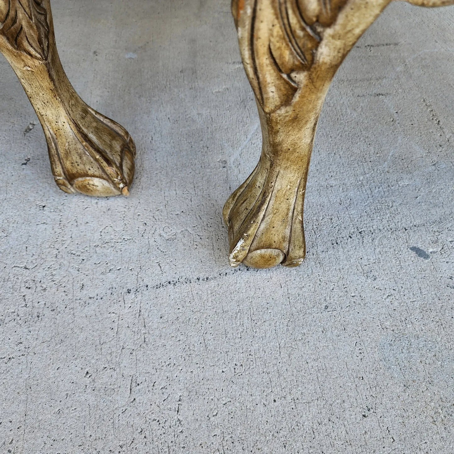 French Louis XV Wingback Chair & Ottoman