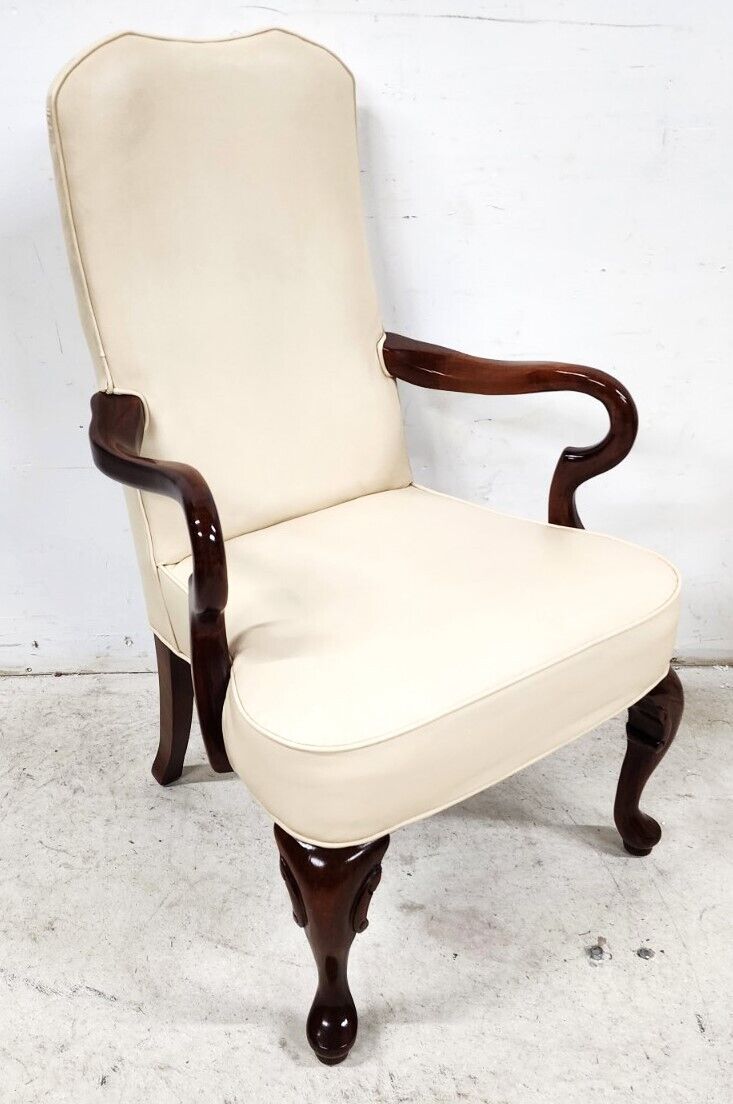 Guerin Leather Armchair Solid Wood by LEATHERCRAFT