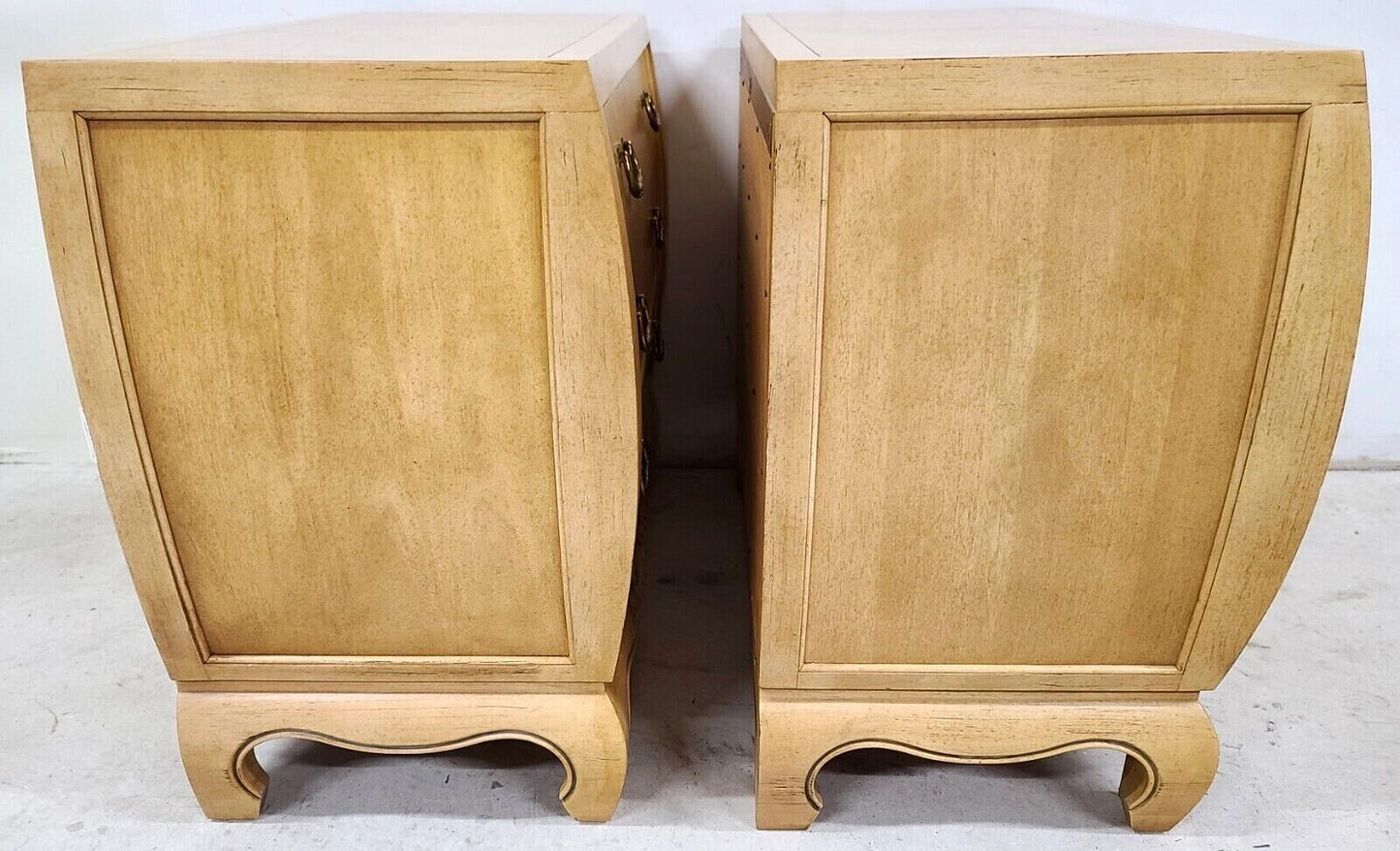 (2) King Burl Wood Nightstands by CENTURY FURNITURE