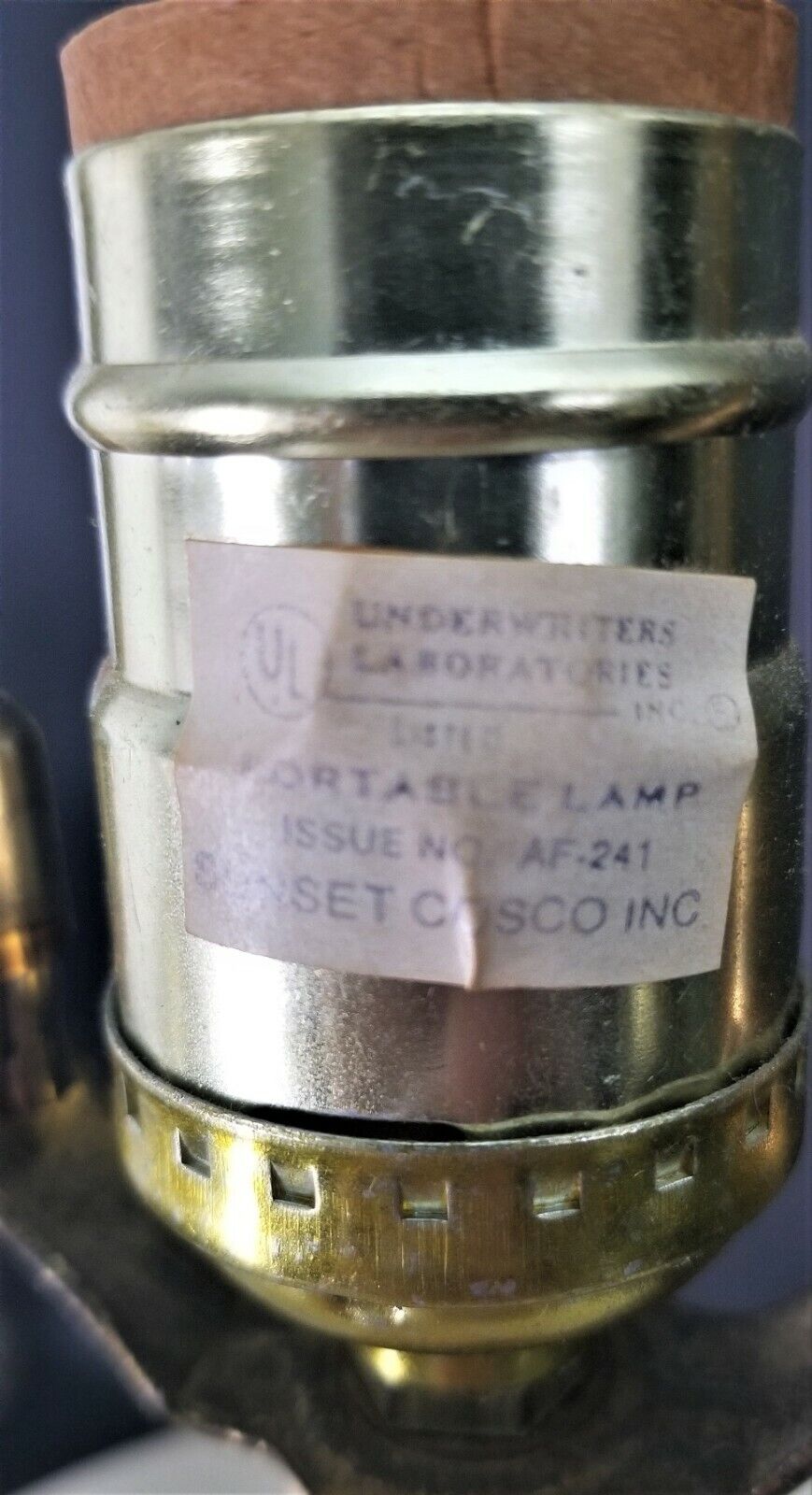 Vintage  Table Lamp by SUNSET COSCO Ceramic 2 Light Reticulated Gold Accents