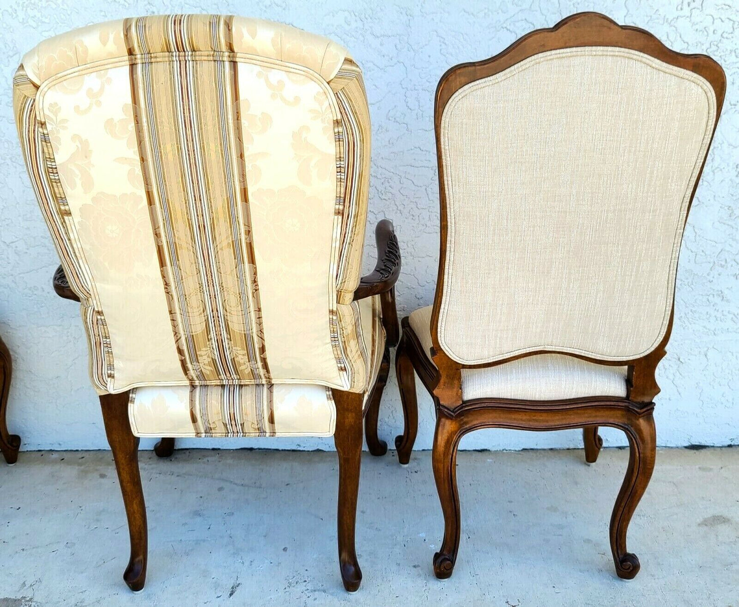 (6) French Provincial Mahogany Dining Chairs by BAU Furniture Co