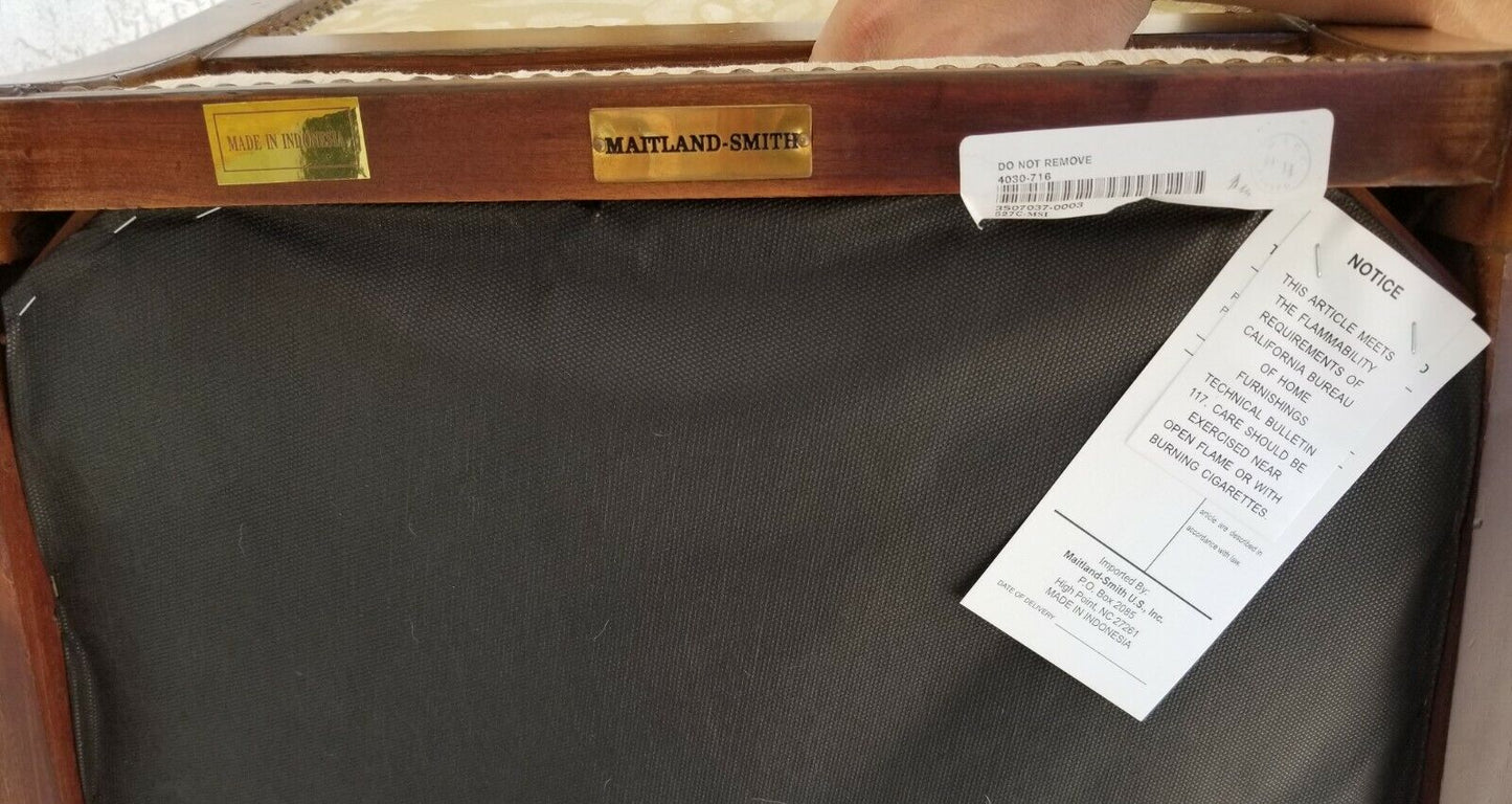 (1 or 2) MAITLAND SMITH Italian Provincial Brass Nail Trim Dining Accent Chair