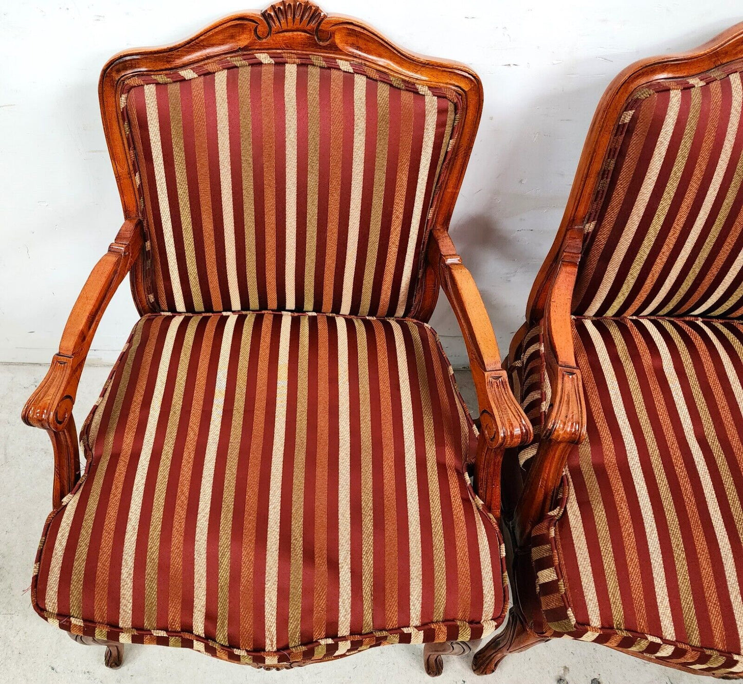 Pair of French Country Style Armchairs Accent Chairs