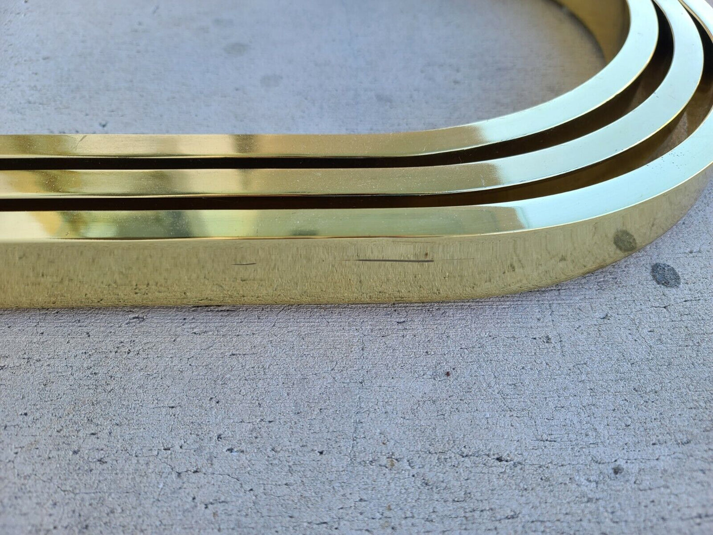 Vintage 1970's MCM Brass & Glass Nesting Tables