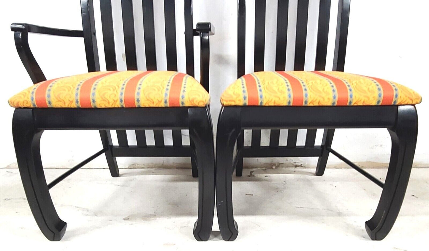 Solid Wood Ming Chinoiserie Dining Chairs - Set of 8