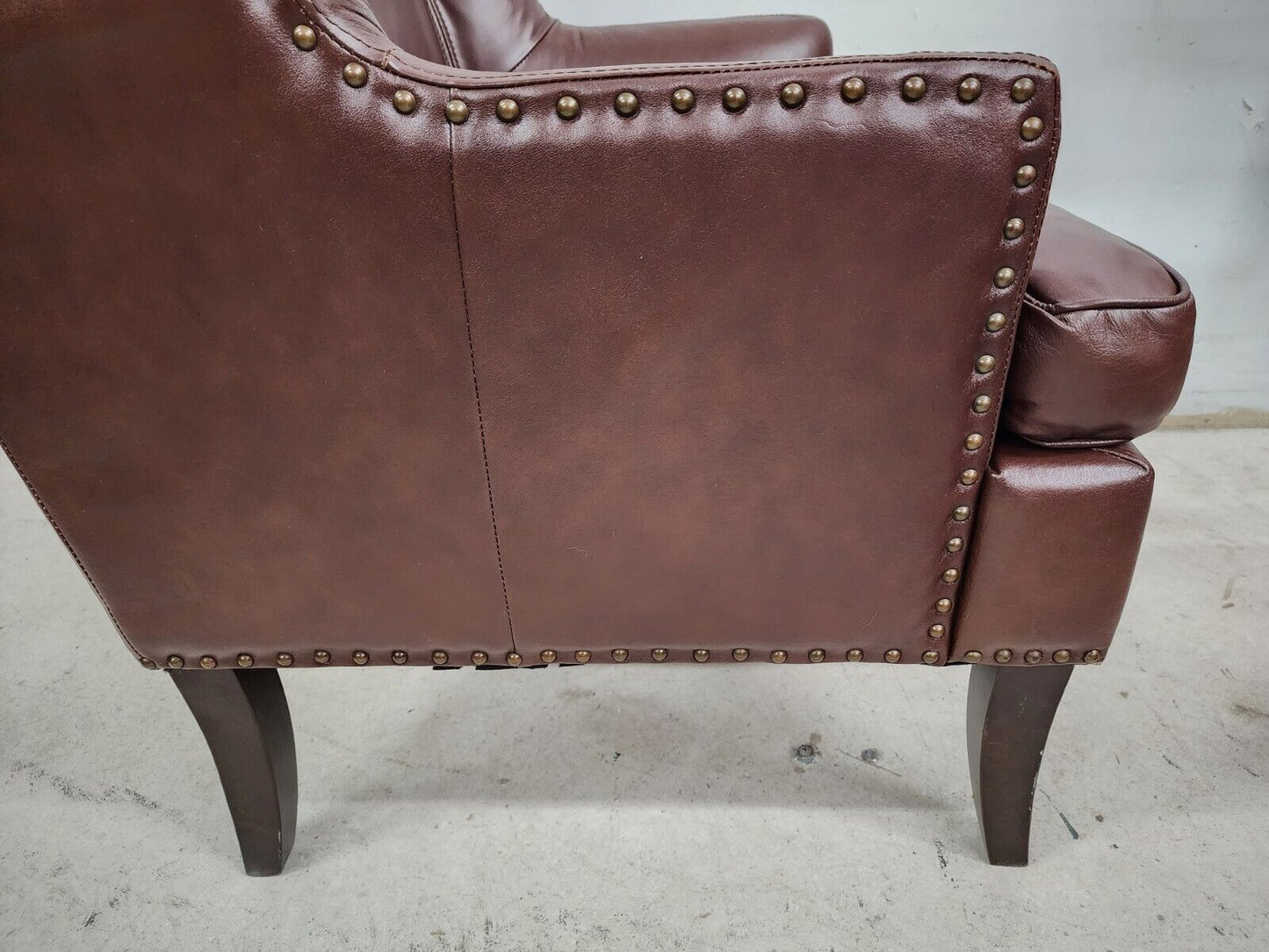 Leather Wingback Lounge Chair by DeCoro