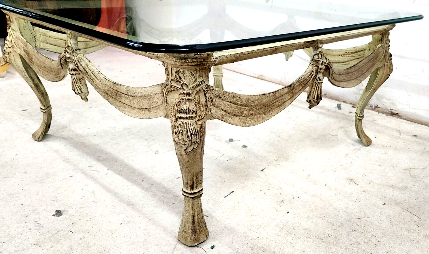 Louis XlV Cast Metal Coffee Table Mid Century