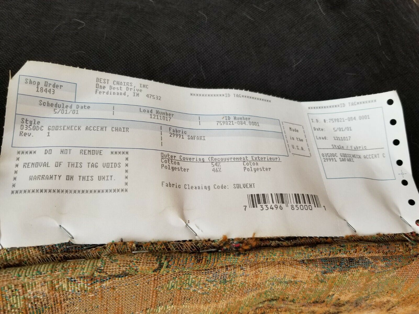 Pair of African Safari Style Accent Dining Armchairs by BEST CHAIR COMPANY