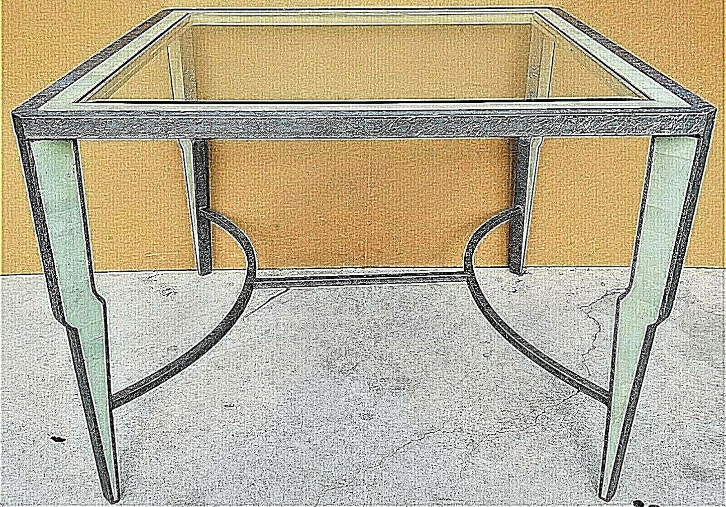 1980's Merle James Edelman for CASA BIQUE Tessellated Marble Dining Gaming Table