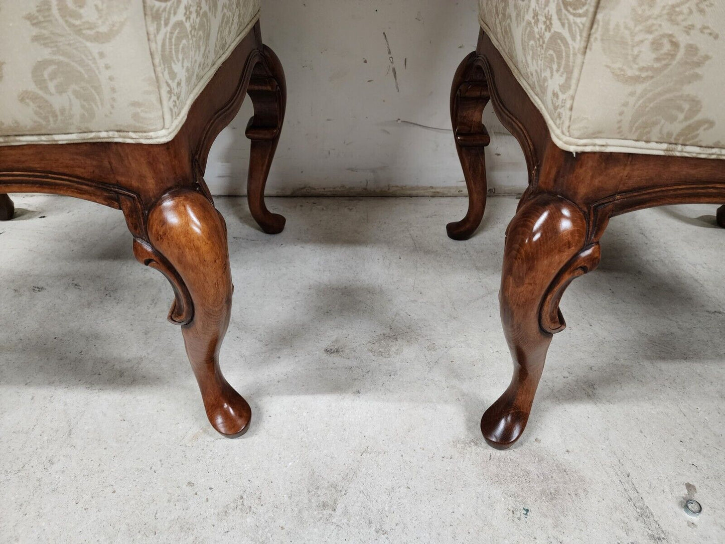 Pair of Fabulous Chinese Chippendale Wingback Armchairs by BAU Furniture of California