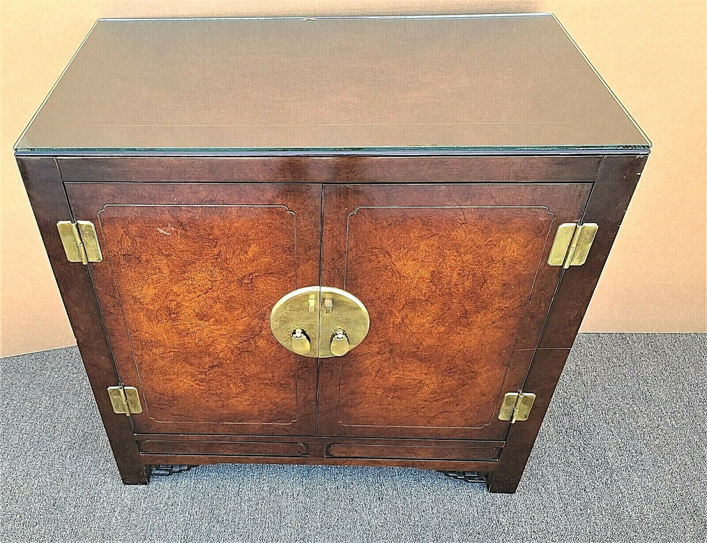 WHITE FURNITURE CO Mandarin Lacquered Asian Chinoiserie Buffet Server Dry Bar