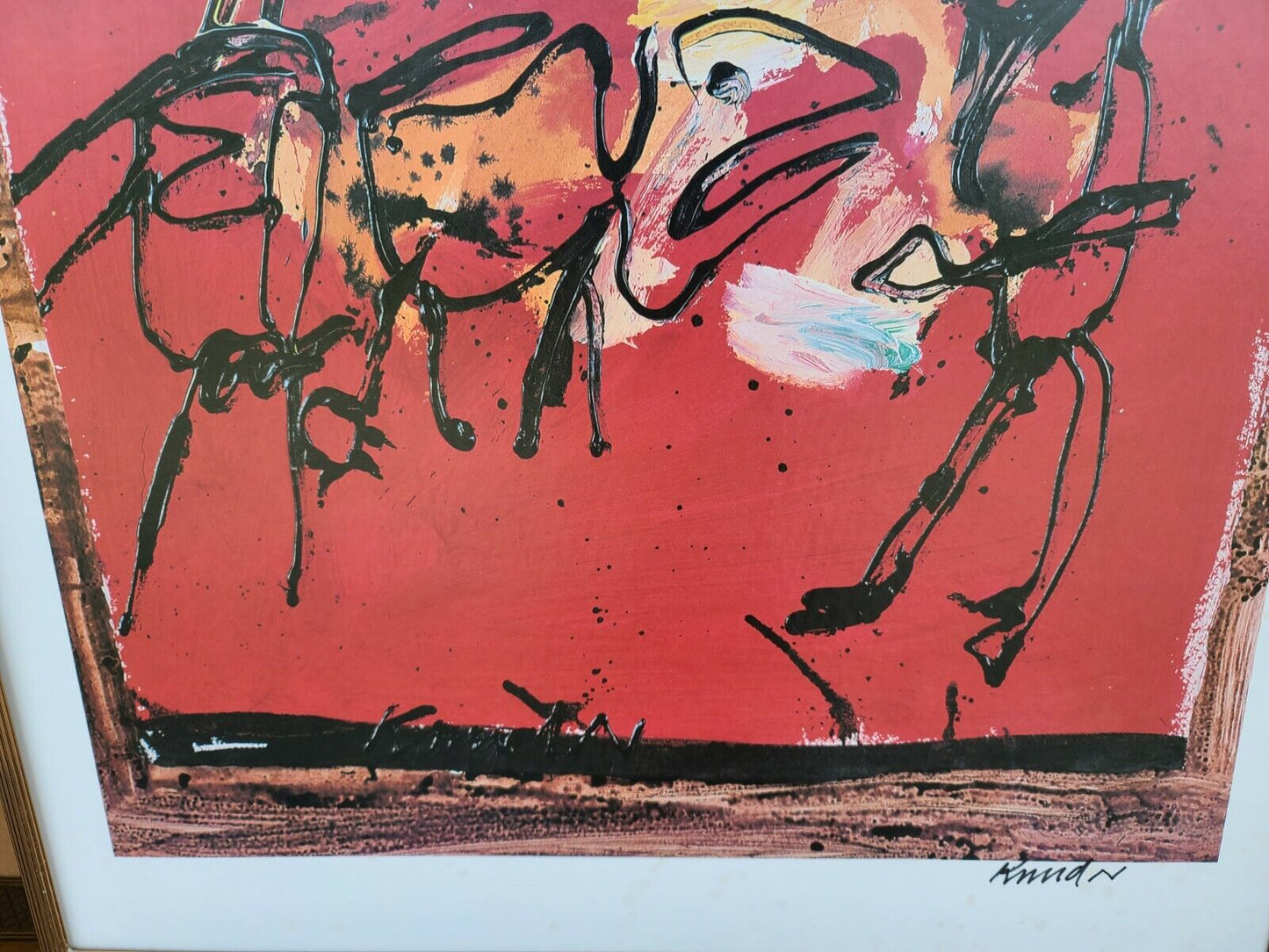 1990's Hand Signed KNUD NIELSEN (Listed Danish) Museum Exhibition Print